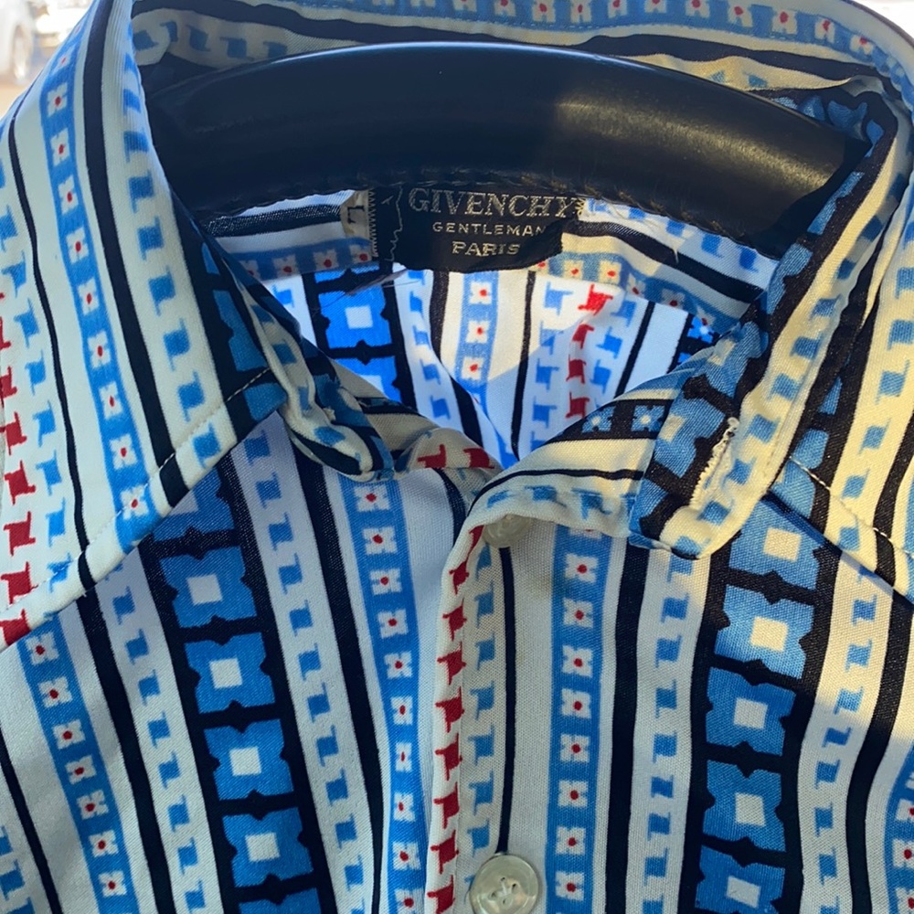 Vintage Givenchy Gentleman Paris polyester shirt.